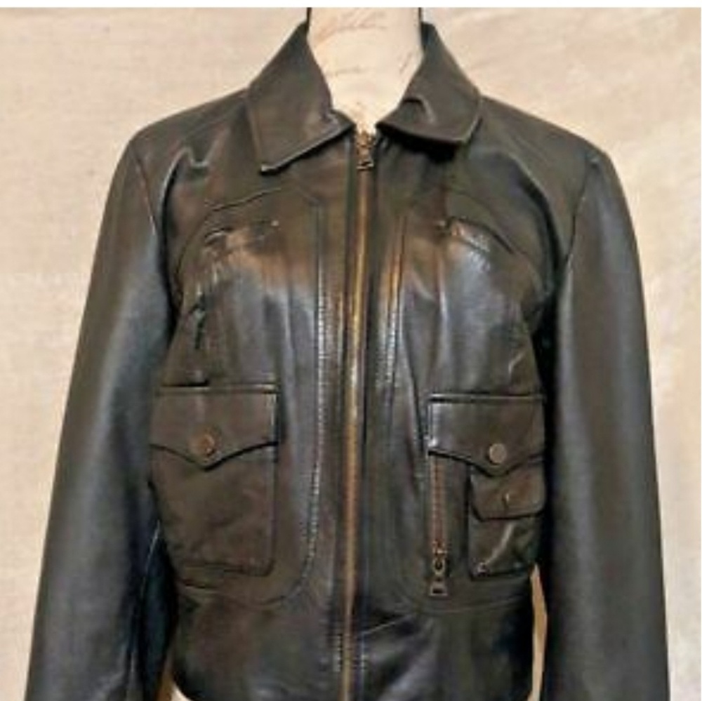 Leather coat